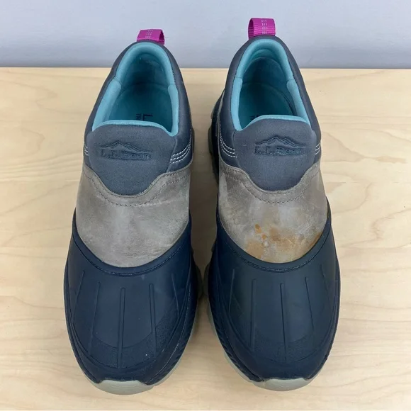 L.L. Bean Women’s Size 8.5 M Storm Chaser 6 Waterproof Slip On Shoes Iron Navy - Picture 4 of 12